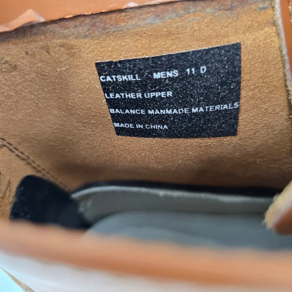 G.H. Bass Catskill Duck Boots Mens Leather Rubber‎ Brown 11 D